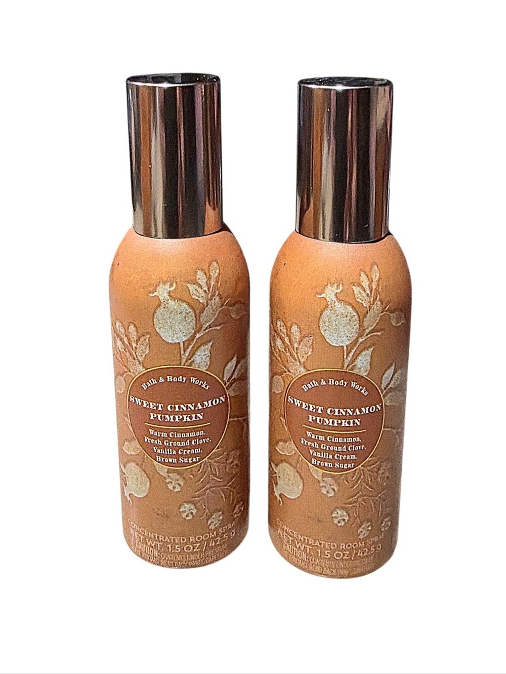 2 SWEET CINNAMON PUMPKIN FRAGRANCE ROOM SPRAYS BY BATH & BODY WORKS